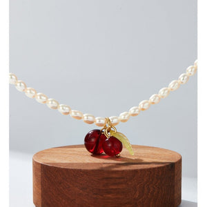 Necklace Cherry Handmade